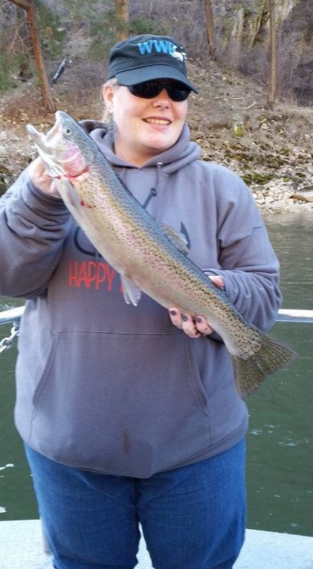 Jamie Springer poses with her nice 23" fish.