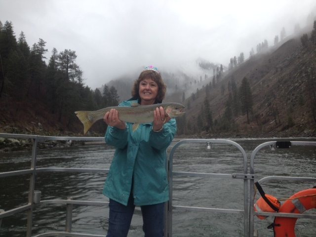 Margy Millard, Shown here with her 24" Keeper.. 2 keepers makes for an nice day on the River..