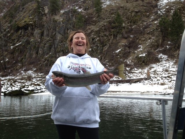 Renee Miller caught two 23" fish today.. way to go Renee...