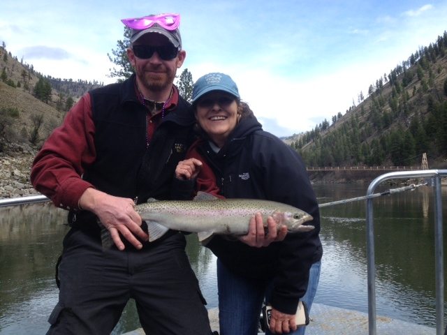 Michelle also catches a nice fish with Eric, Way to go Michelle.