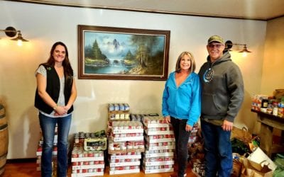 Simplot Transportation and Riggins Whitewater Market Food Drive Donation