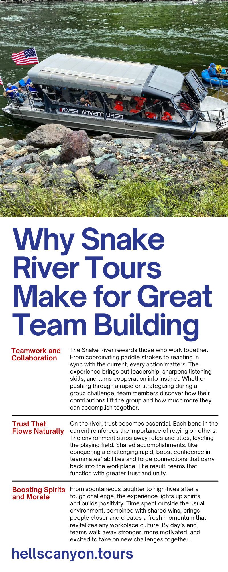 Why Snake River Tours Make for Great Team Building
