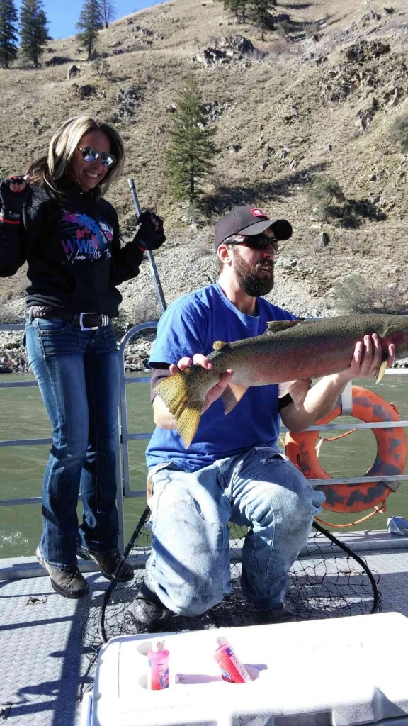 Jodi Vander Poole Jumps for Joy after catching her beautiful wild fish!