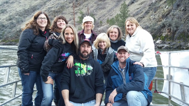 Kerri Phillips Group Shows up for a beautiful Day of Fishing on the Salmon River.