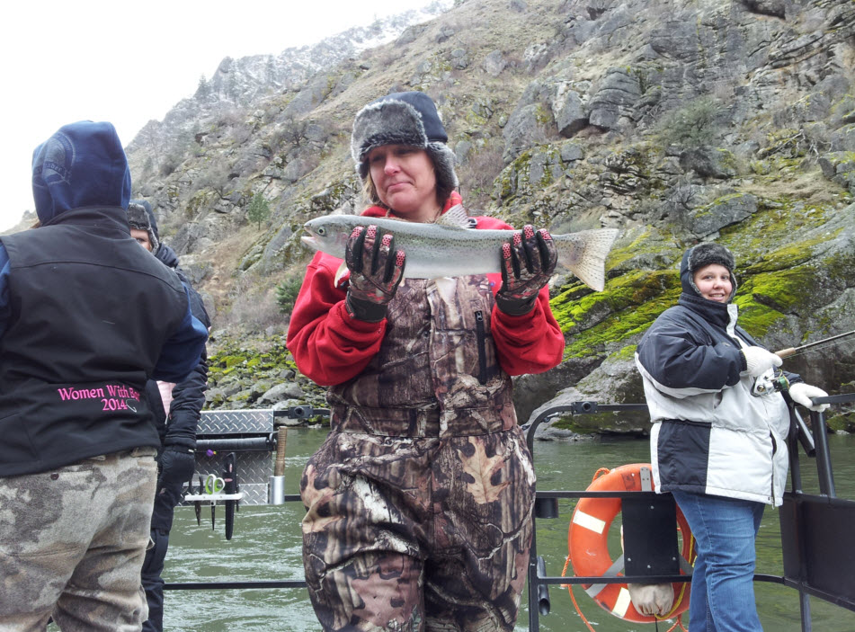 Shawna Garten with her fish on 2-22-14 WWB 2014
